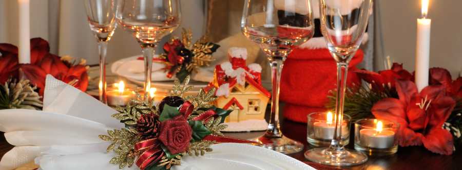 decoración mesa de nochebuena